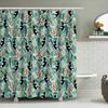 Floral Shower Curtain Botanical Birds Pattern Nature Themed Bathroom Decor Rustic Farmhouse Home Accent Vintage Style Waterproof
