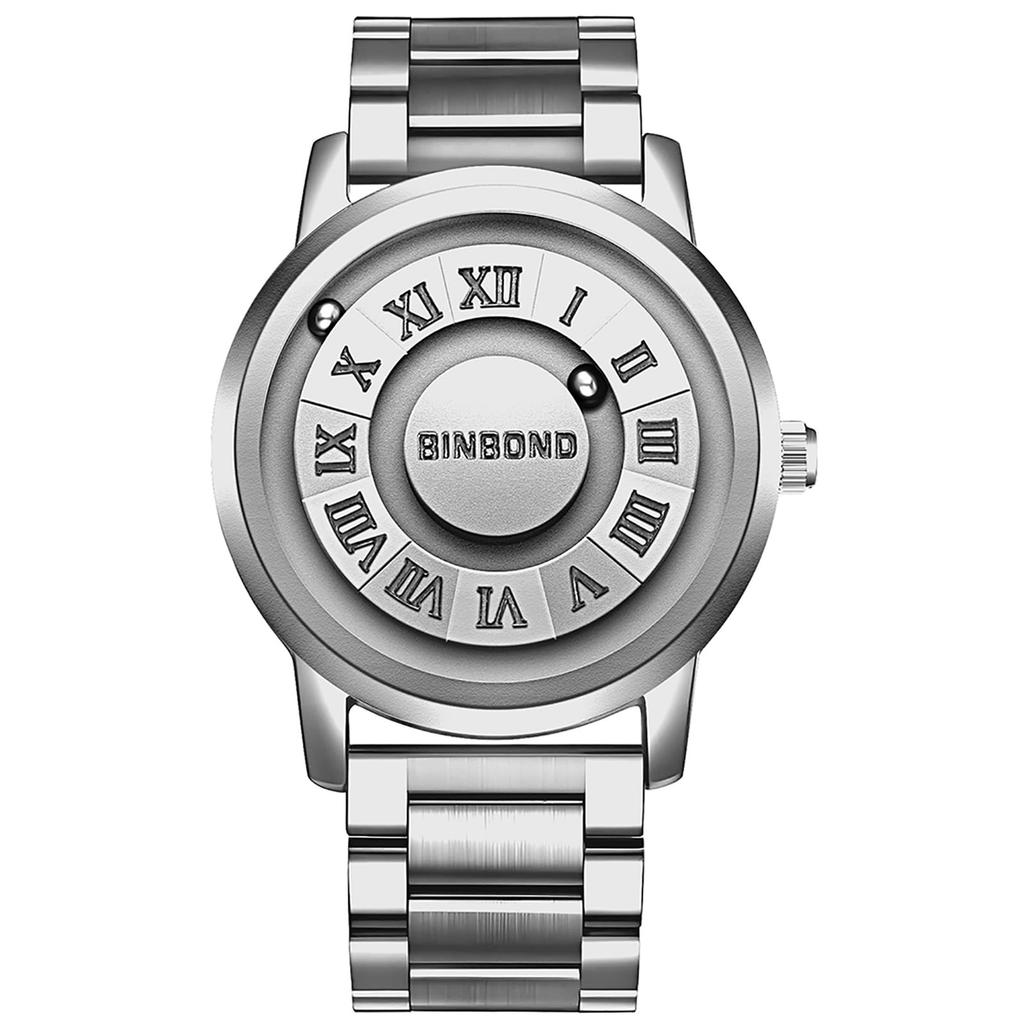 Vattentät Magnetisk Snygg och Populär Kvarts Modeklocka med Rostfritt Perfekt för och Vardaglig Bekväm för och som en Gåva till Honom Herrklocka,