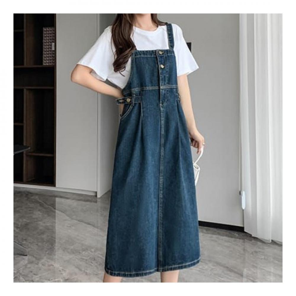 Navava Denim Suspender Skirt Dress No549
