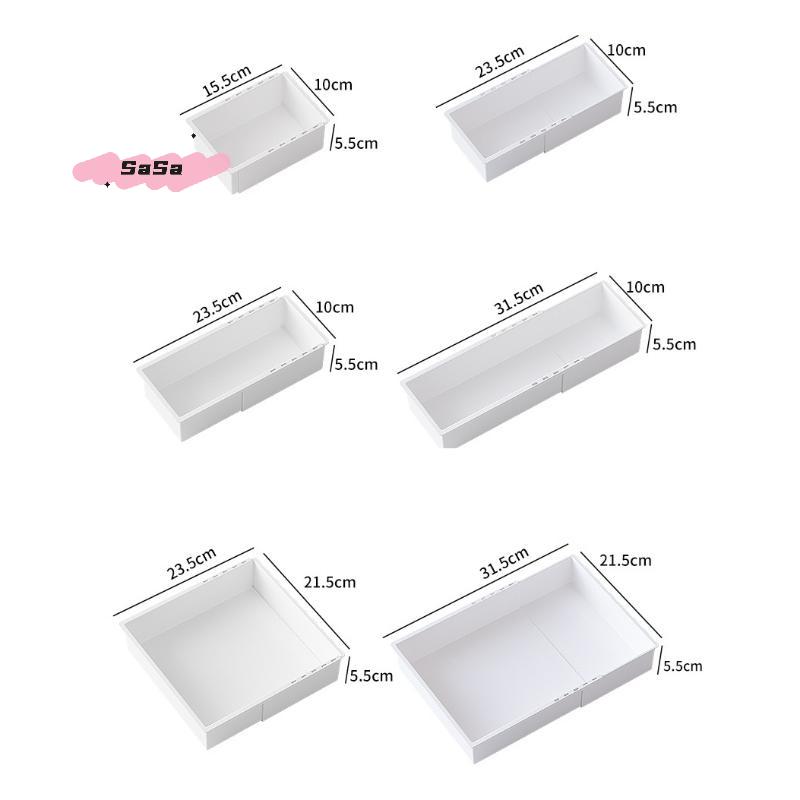 S-Universal Extendable Drawer Organizer Durable Plastic Multi-Size Desk Organizer for Makeup Cosmetic Bedroom Dressers Storage