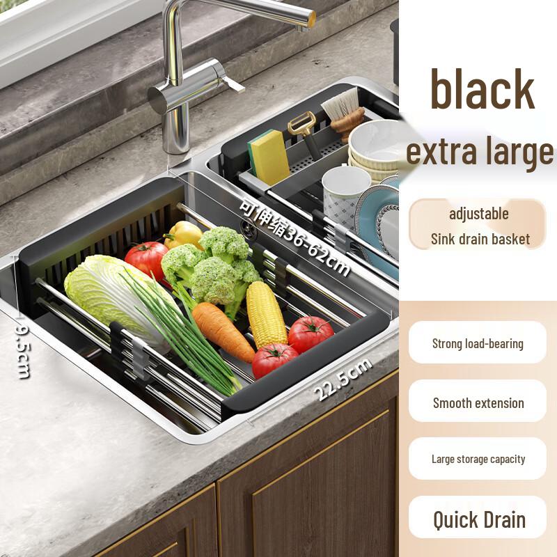 

Yuan Luan Multifunctional Extendable Stainless Steel Sink Drainer