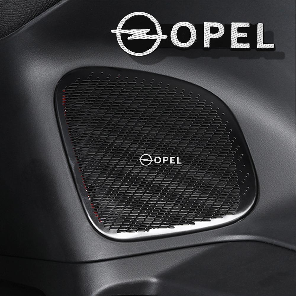vrsag4 Aluminum Car Styling Interior Audio Speaker Badge Sticker Decor Accessories For Opel OPC Astra K Vivaro Corsa Zafira Insignia