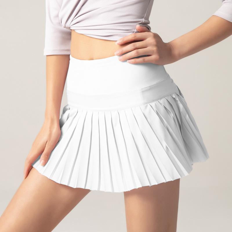 GMXIA Culottes plisate de vară Sport Alergare Fete Pantaloni scurți Fustă falsă două piese Fustă sport pentru tenis