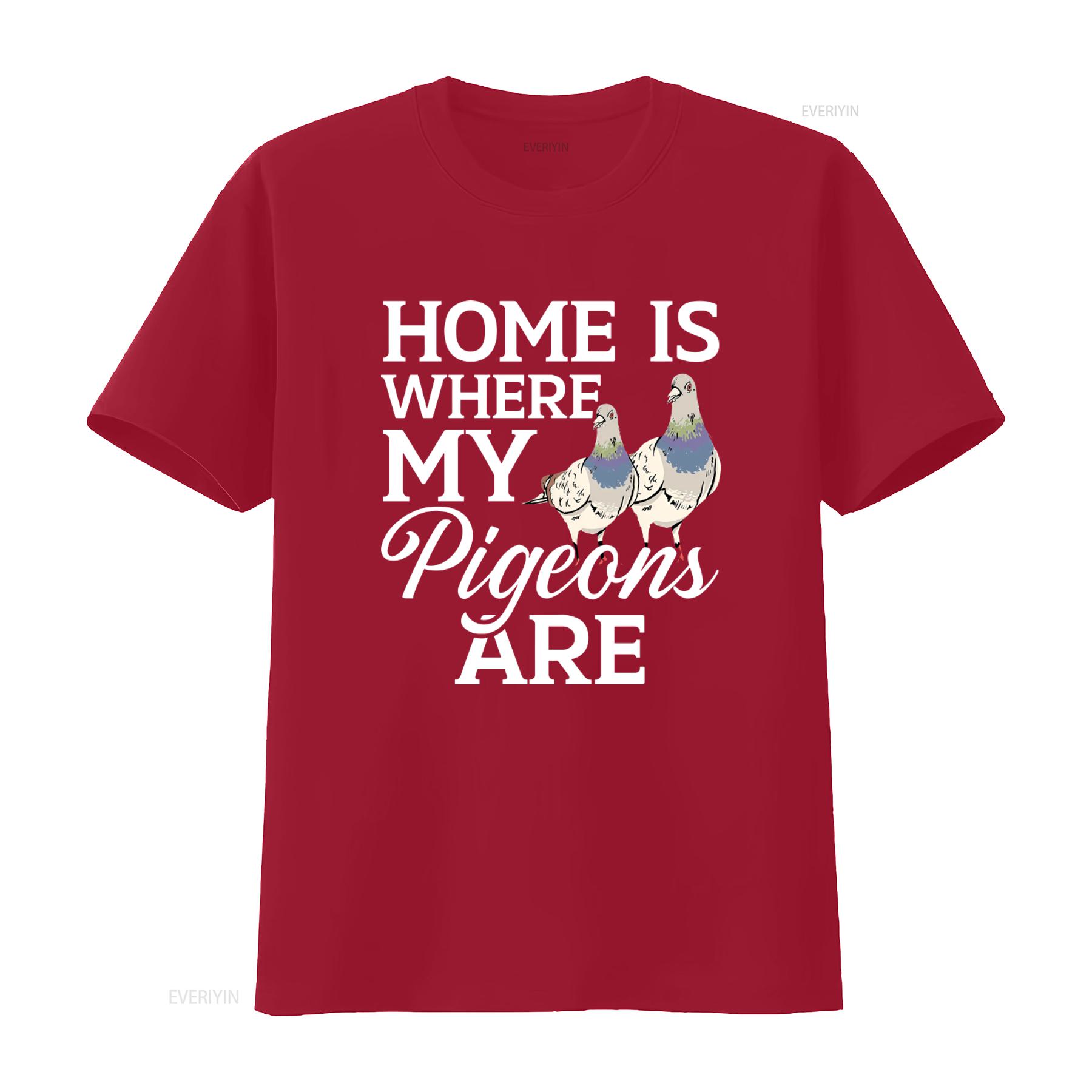 

Home Is Where My Pigeons Are Bird Whisperer Ornithology T Shirt Unique Pigeon Design for Lovers vintage Washed Soft Casual S