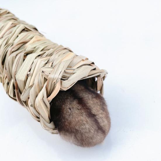 Yousheng Guinea Pig Cage Natural Grass Hand Woven Chew Toy Hamster Nest Small Pet Hideout House Toy Pet