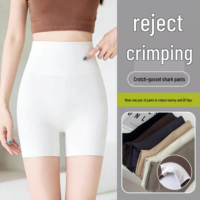 

High-waisted, tummy-control, butt-lift seamless shorts for women: No-panty, non-rolling hem, yoga base layer, perfect for summer outings. XL (approx. 60-70 kg)