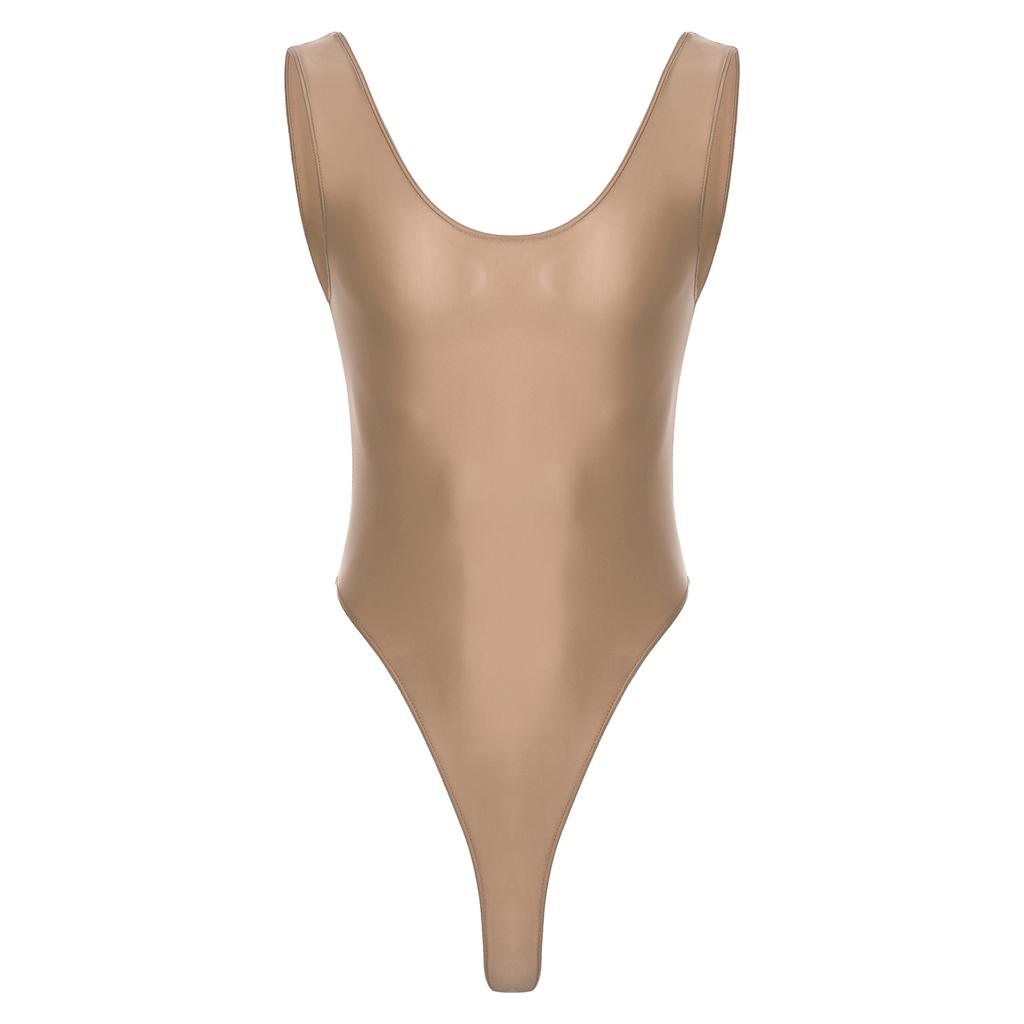 Jugaoge Body Lucido Uomo: Effetto Pelle Senza Maniche, Crop Top E Perizoma