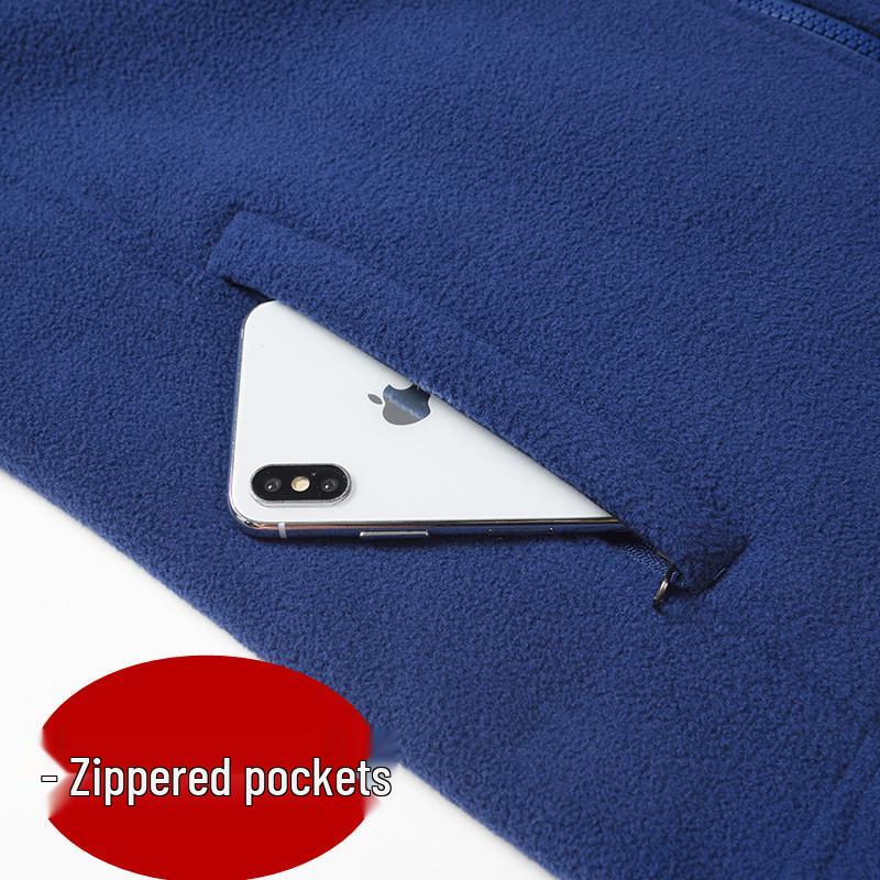 Men's Thickened Double-Sided Fleece Windbreaker Jacket - Warm, Loose, Plus Size for Outdoor Autumn/Winter Wear