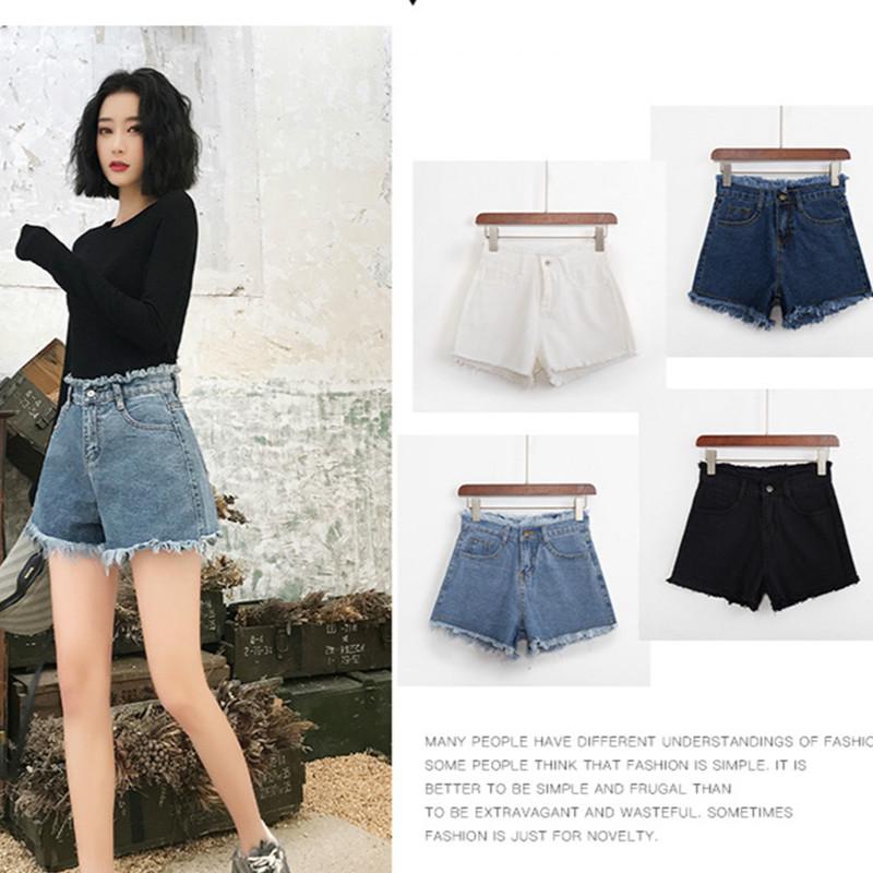 Buy Women High Waist Denim Shorts Wide 