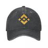 Casquettes de Baseball à la Mode Binance Coin BNB Hommes Femmes Délavées Usées Snapback Chapeau Crypto-monnaie Chapeaux d'Été d'Extérieur