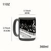 Piano pattern ceramic coffee mug water mug gift water mug