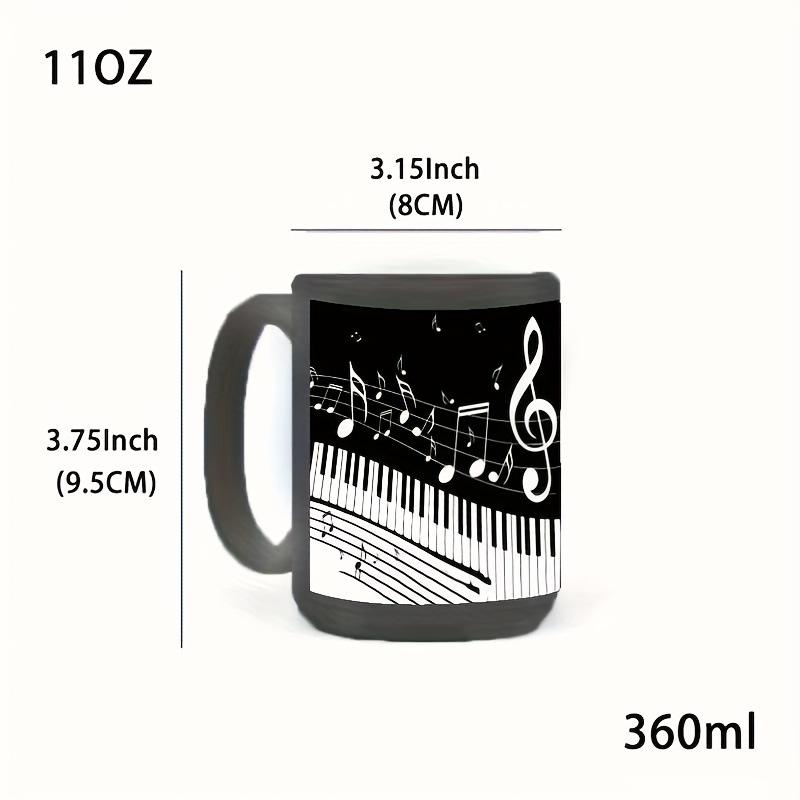 Piano pattern ceramic coffee mug water mug gift water mug