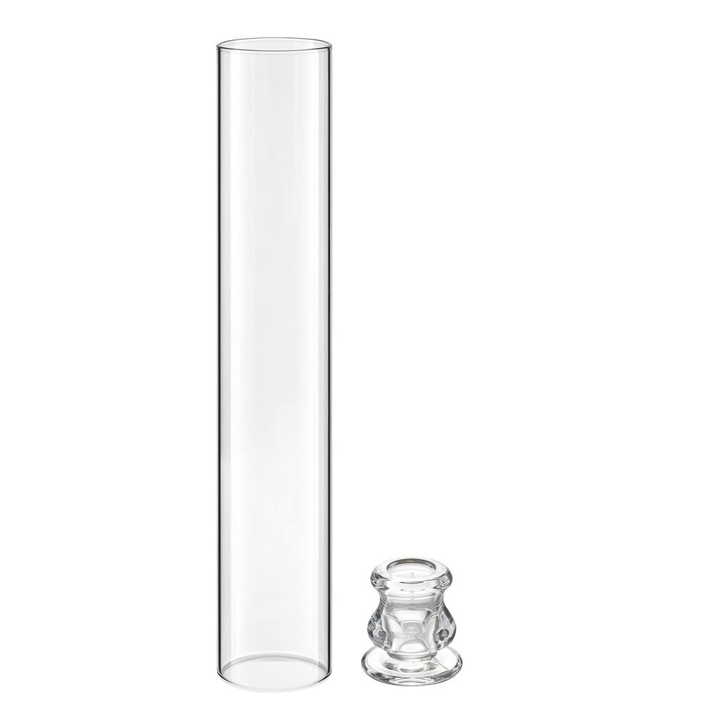 Hurricane Candle Holders Set of 24, 65 x 350 mm Tall Clear Glass Cylinder Candleholder Sleeve, High Borosilicate Glass, Wind Protection for Wedding,