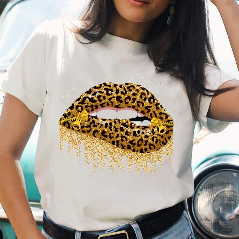 Buy Women T-Shirts Lip Leopard Lovely 
