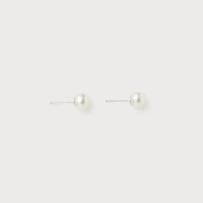 Oval Pearl Earrings, Small