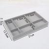 Simple Beige Grey Square Velvet Jewelry Storage Tray Display Ring Bracelet Necklace Storage Box Showcase Drawer Organizer Trays
