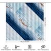 Summer Bath Mat Blue White Water Print Shower Curtain Waterproof Home Decor For Bathroom