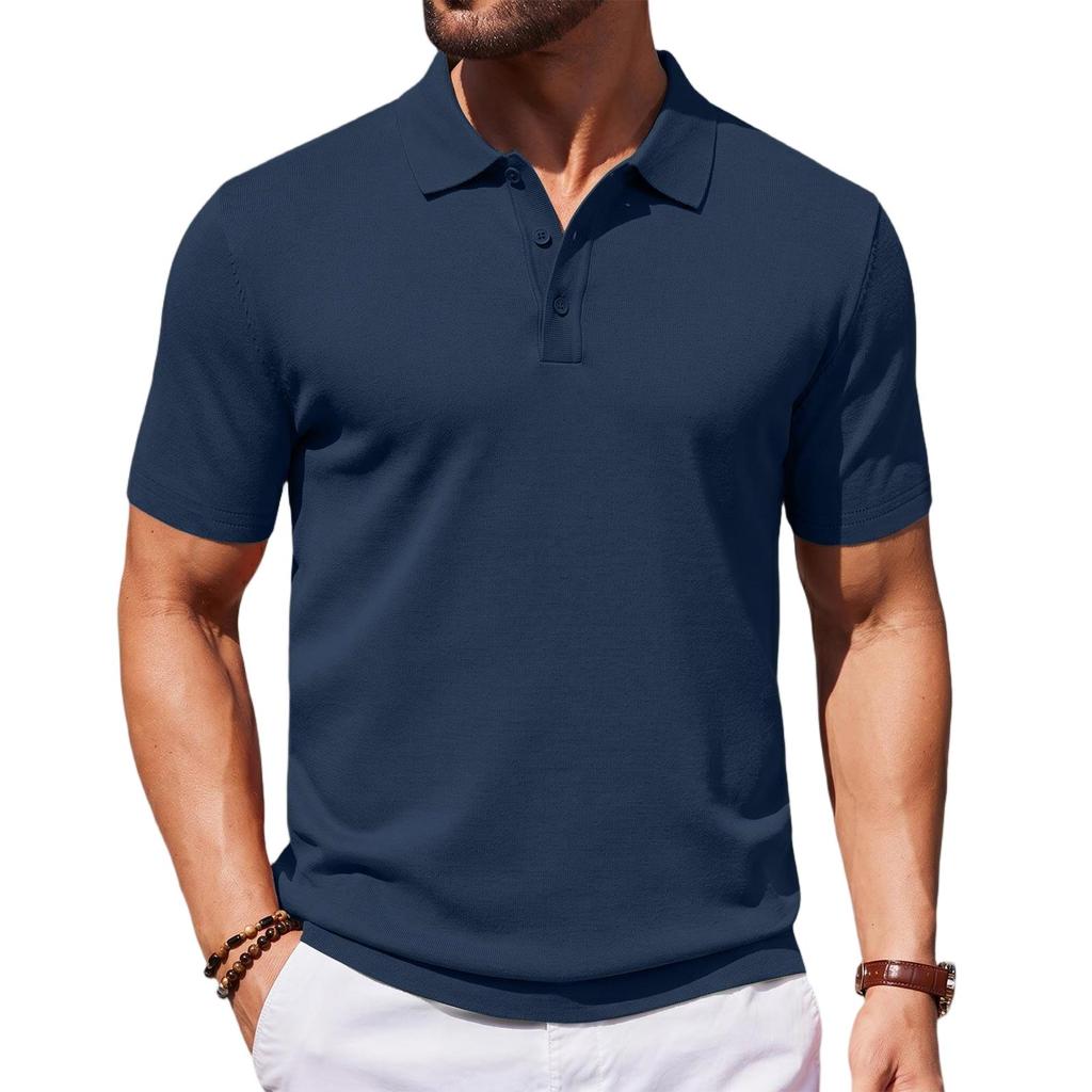 Classic Business Casual Polo Shirts for Men Short Sleeve Golf Shirts for Men Button Down Shirt Men Dress Shirts for Men