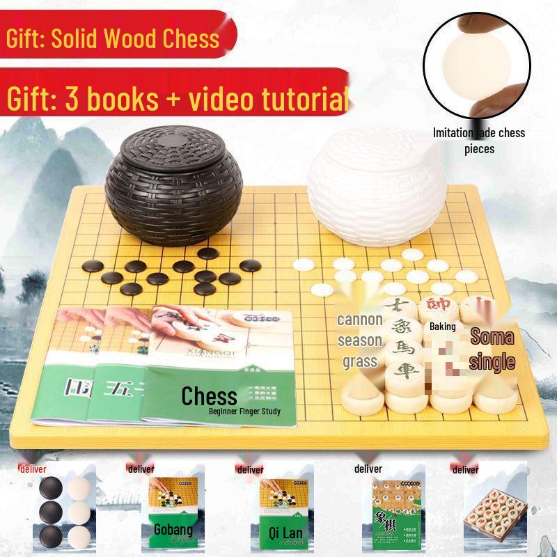 Large Frosted Chessboard - Eye-Friendly Imitation Jade Design, Drop-Resistant for Students, Ideal for Chess, Go, and Gomoku.