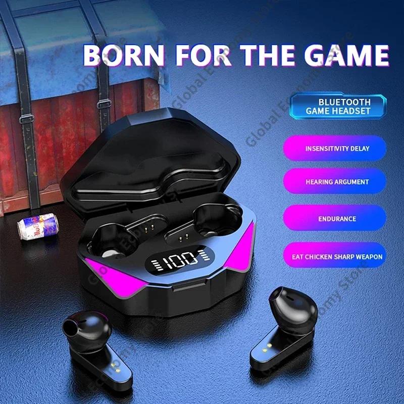 X15 TWS Gaming-Ohrhörer, kabelloser Bluetooth-Kopfhörer mit Mikrofon, Bass-Audio-Sound-Positionierung, 9D-Stereo-Musik, HiFi-Headset für Gamer