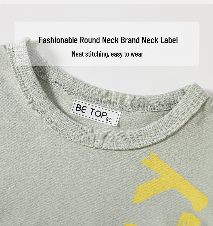 Betop Kids' Cotton Dinosaur T-Shirt - 2025 Summer Collection