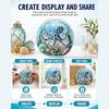 Ozeanperlen Kunst DIY Hängendes Ornament Kit 5D Spezielle Form Diamantmalerei für Erwachsene Fensteraufhängung Dekoration Geschenk für Bastelliebhaber