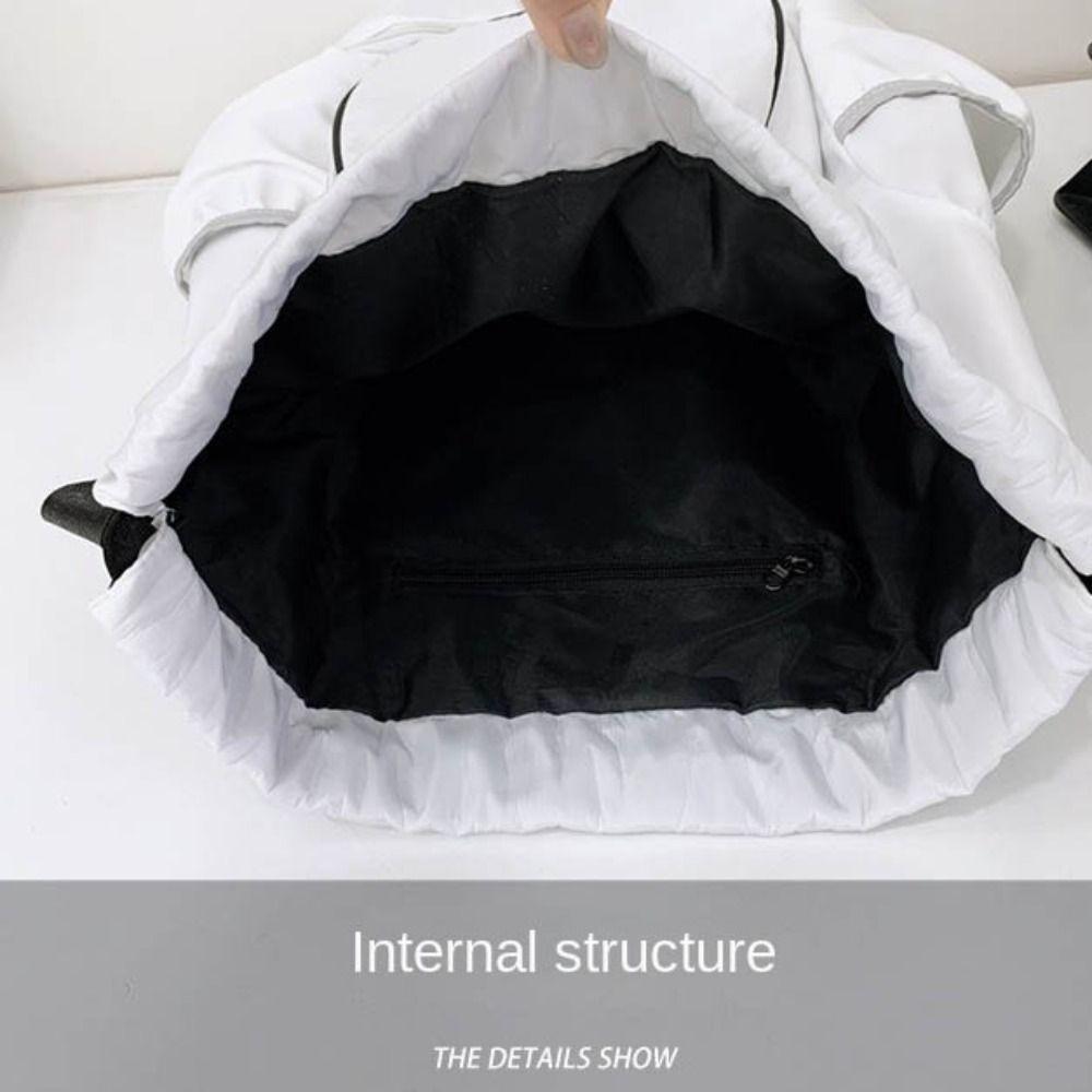 with Shoes Pocket Badminton Sports Bag Large Capacity Drawstring Fitness Bag  Men and Women