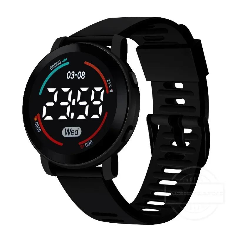 LED Digital Student Watch Luminous Waterproof Sport Children Watch Silicone Strap Electronic Wrist Watch for Unisex Reloj Mujer
