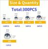300/150pcs M3-M8 anti-slip hex nuts full-thread anti-lock 8-grade safety-locking for industrial/construction/electronics/aut