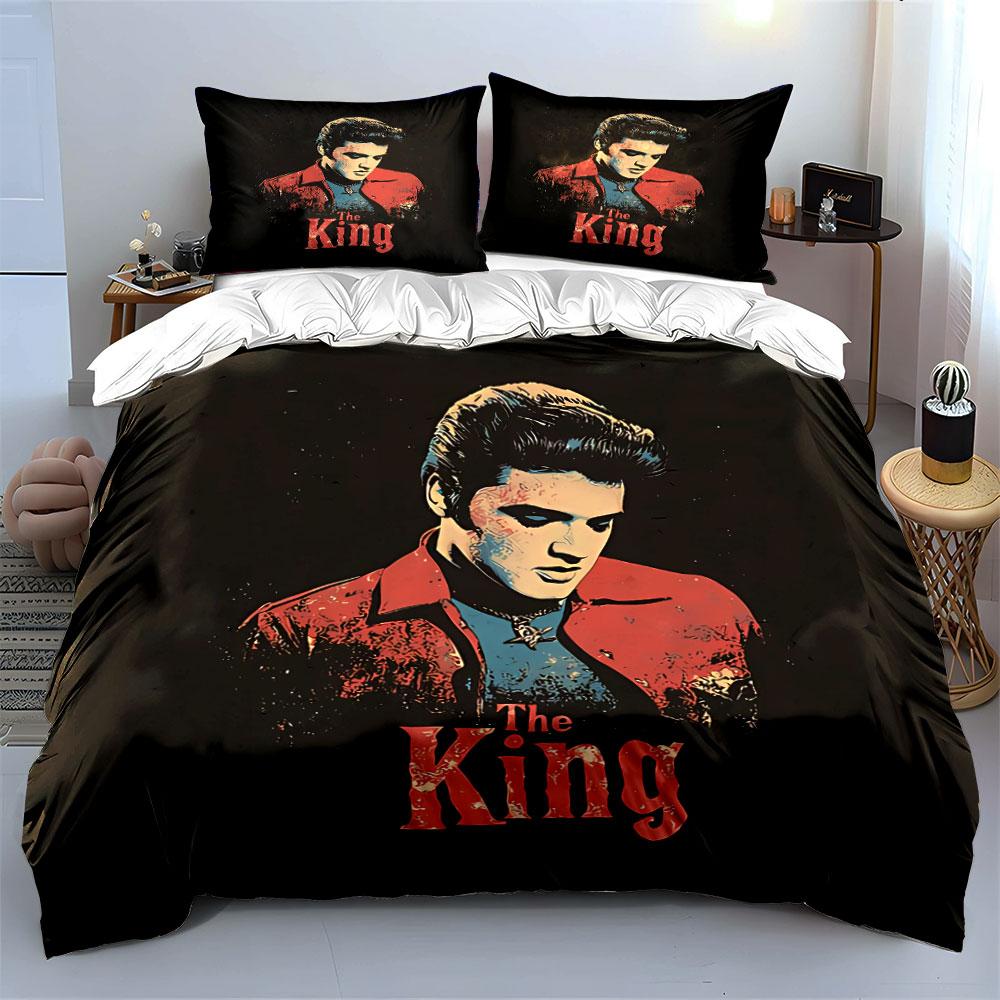 The King Vintage Artwork Bedding Duvet Cover Set Duvet Cover Pillowcases  (1*Duvet Cover 2*Pillowcases, Without Duvet Insert)