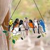 1pc painted art bird - colorful indoor and outdoor hanging decoration - decorative art style, animal theme, scene decoration