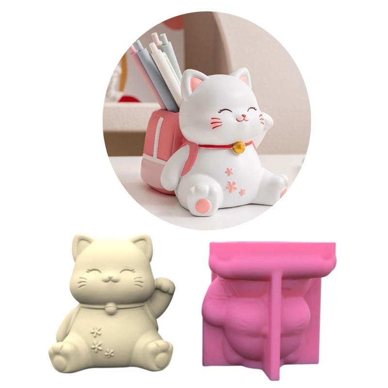 3D Animal Resin Silicone Mold Pen Holder Mold for DIY Pen Holder Resin Craft Home Decorations, Epoxy Resin Silicone Mold