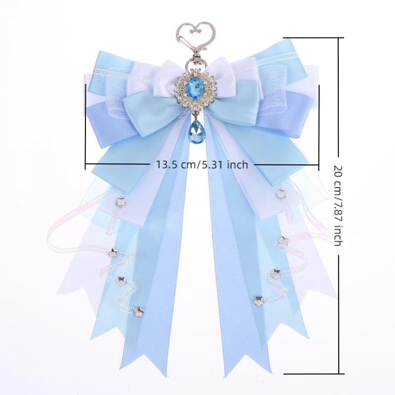 Itabag Decoration Accessories Double Layer Ribbon Bow Bag Pendant Diy Handmade Lolita Jewelry Gift For Friend Anime Periphery