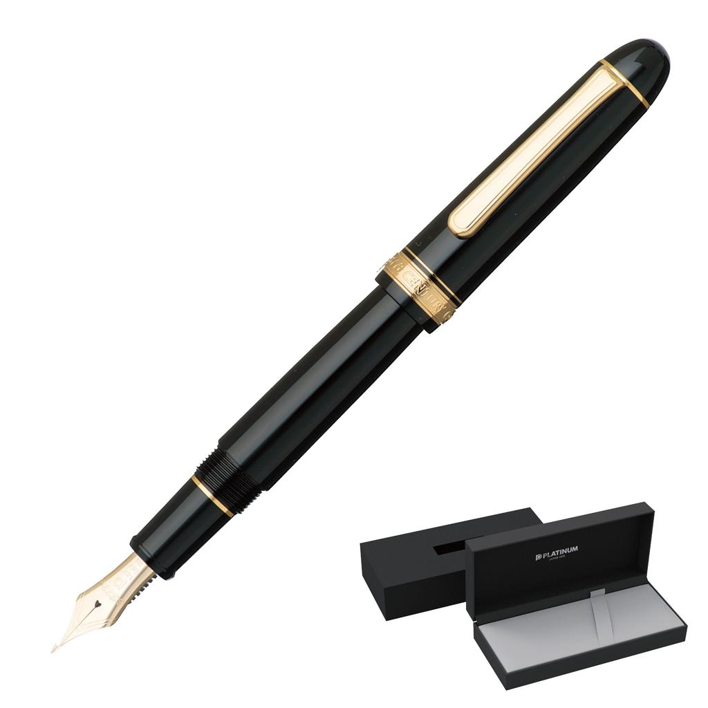Platinum Fountain Pen Century Black In Broad X #3776 Black, Nib, PNB-15000#1-4, Size 139.5 15.4mm, Weight 20.5g