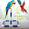 Parrot Stand Perch Rack Bird Play Center Toy Tray Training (Scrub)
