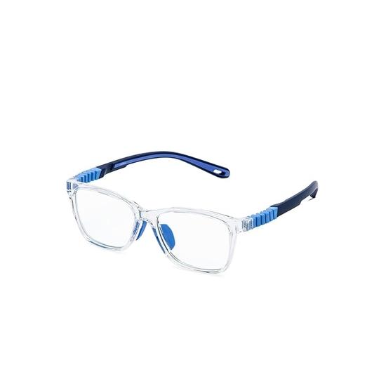 Intellilens Wayfarer Kids Computer Glasses for Eye Protection with Lens Cleaner Solution for Spectacles | Blue Light Filter Glasses (49-15-130)