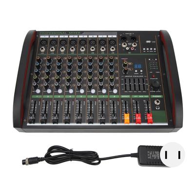 Digitaler Soundmixer 8-Kanal Bluetooth-Übertragung USB-Soundkarte Konsole für Studio Bühne Live-Streaming