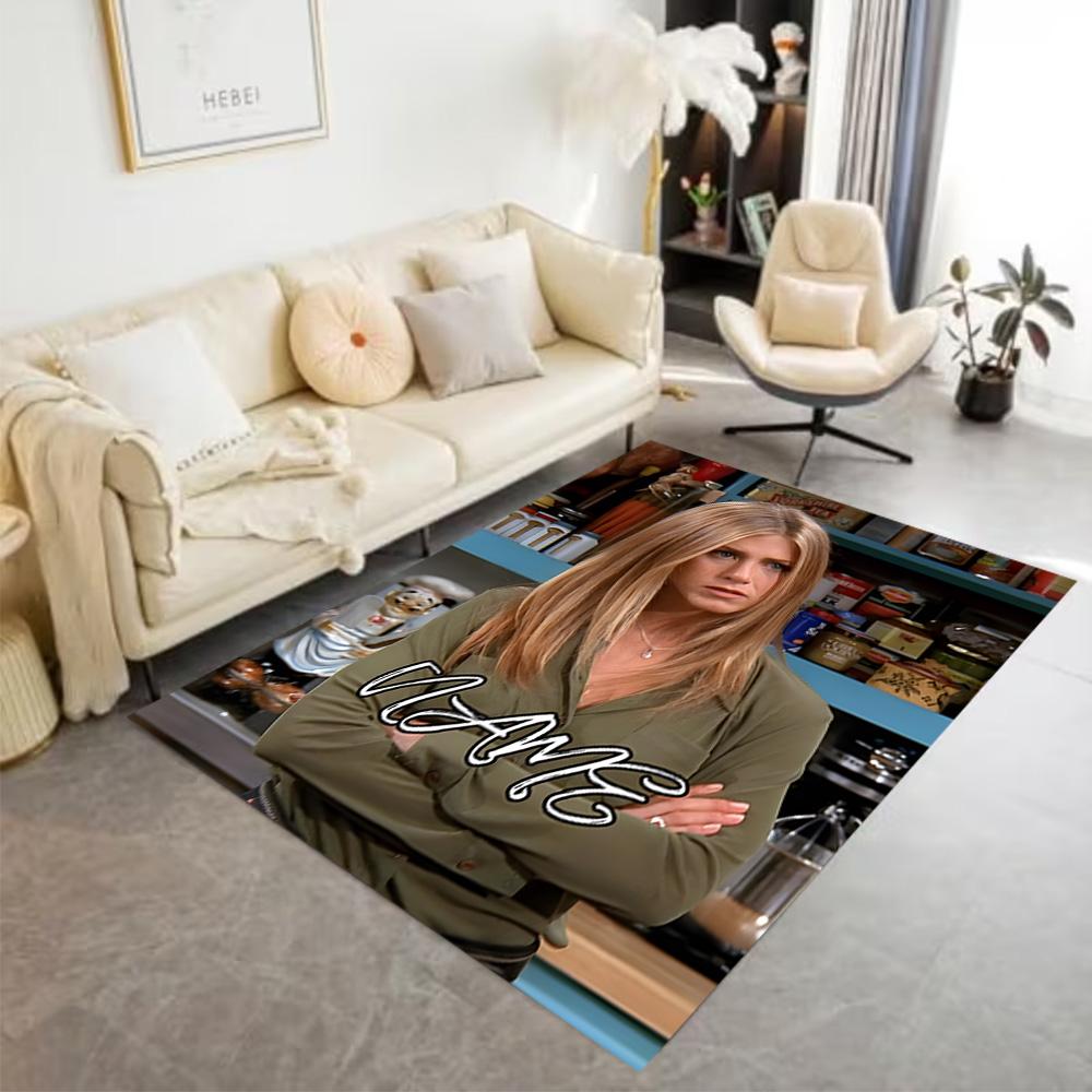 Friends: Jennifer Aniston's Iconic Pose Personalized Text Carpet Suitable for Kitchen Dormitory Playrooms Bedrooms Antislip Carpet Office home decor