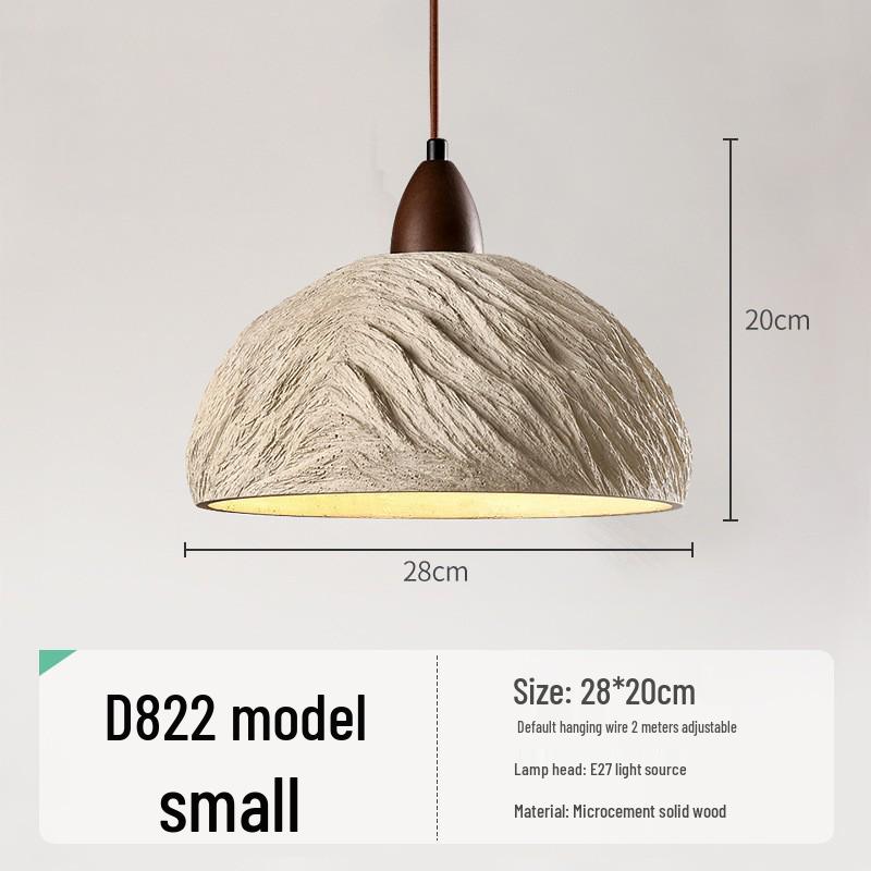 Japanese Wabi-Sabi Yellow Travertine Pendant Light, Retro Mid-Century Style for Bedroom, Homestay, or Restaurant.