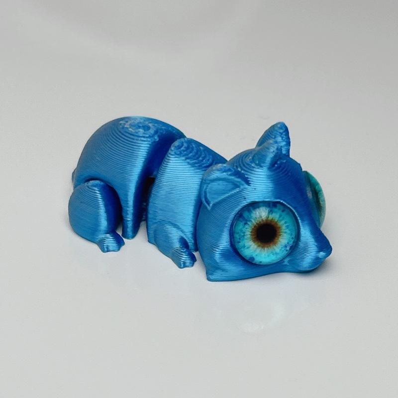 3D Printed Hamster Figures Animal Toys Multi-joint Movable Simulation Big Eyes Home Accessories Crafts Fidget Toy Kids Gifts