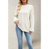 VEZFAA Damenmode, lässig, Herbst/Winter, einfarbig, mit langem Ärmel, halber Rollkragenpullover