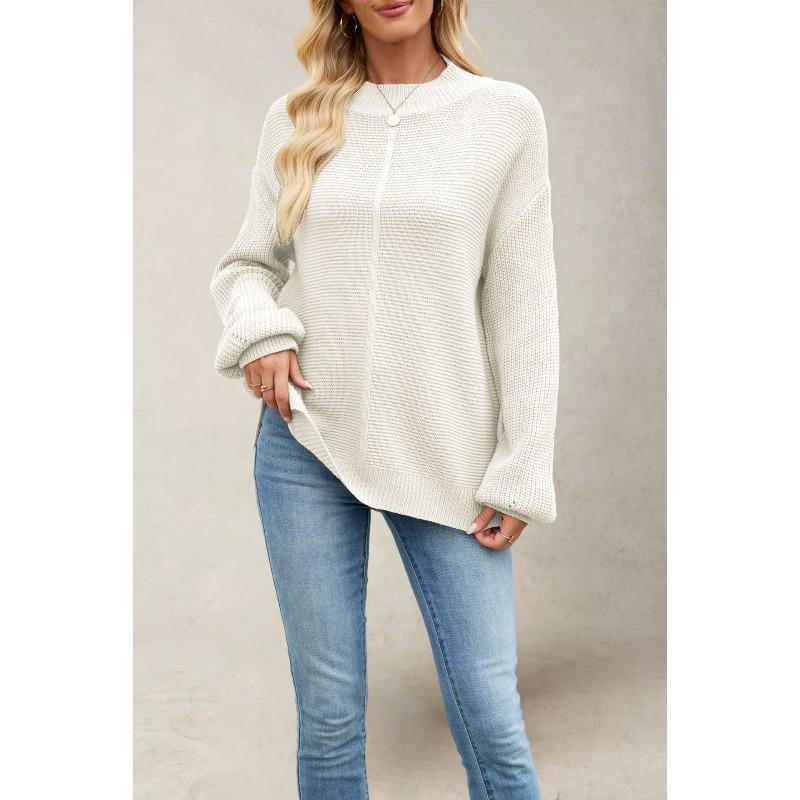 

YYFS Женская мода Повседневная Осень Зима Однотонный Принт Длинный Рукав Полуводолазка Топы Женская Одежда Шерстяной Трикотаж Свитера XL абрикосовый