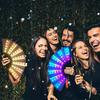 Glow Folding Led Fan Dancing Light Fan Night Show Halloween Christmas Rave Festival Accessories Glow In The Dark Party Supplies
