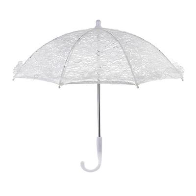 Lace Flower Umbrella with Hollowed Flower for Wedding Ceremony Princess Photo Props Umbrella for Kids Bride Bridesmaid
