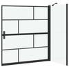 Black and Transparent Shower Screen 116 X 68 X 128 Cm