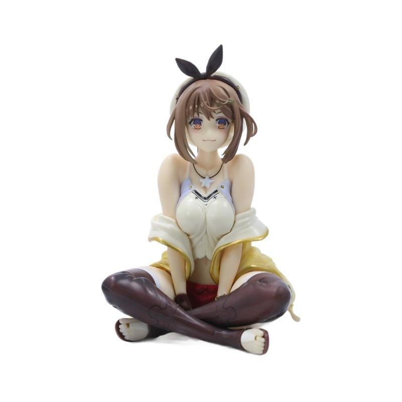 Cz Anime Figure Ryza Atelier Ryza Sitting Pose 15.86Cm Pvc Collectible Car Ornament Decoration For Car Dashboard