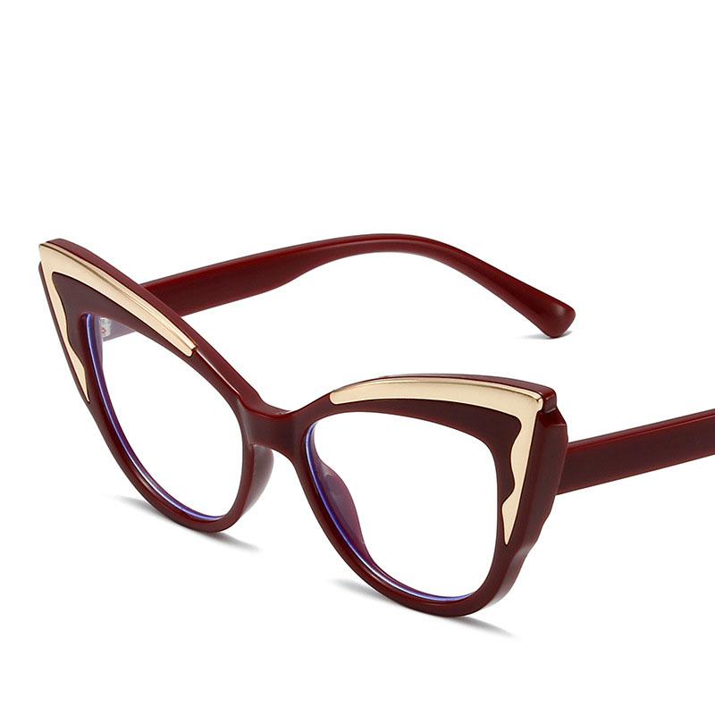 Popular Vintage Anti Blue Light Optical Cat Eye Glasses Women Luxury Brand Designer Myopia Prescription Sexy Eyewear Frame