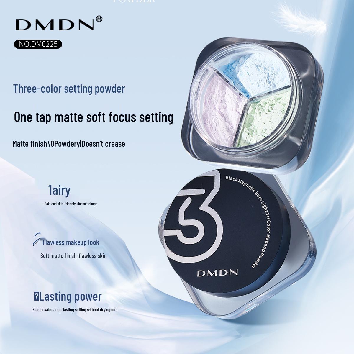 

DMDN Nude Light Black Magnetic Matte Setting Powder - Long-Lasting & Non-Cakey 15g