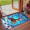Christmas Custom Name Printed Square Area Rug Soft Non Slip Floor Carpet For Bedroom Holiday Gift