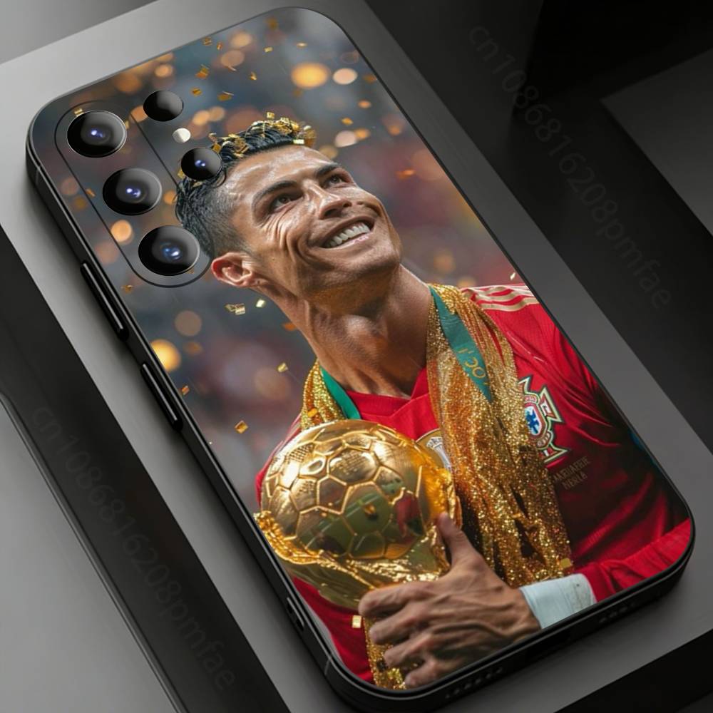 Fußball C-CR7 R-RonaldoS-S Handyhülle für Samsung Galaxy S24,25,26,23 22,21,S20 Plus Ultra FE weiche Fundas Hüllen